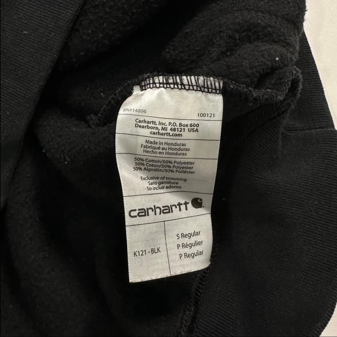 칼하트 블랙 후드티 검정 s사이즈 상품이미지6