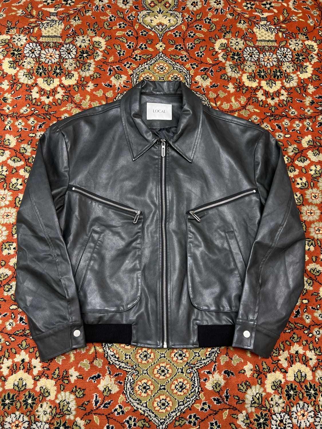 [F] Local 비건레더 싱글 라이더 자켓 상품이미지1