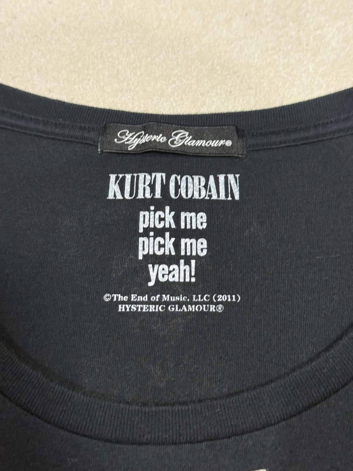 2011 히스테릭 글래머x커트 코베인 아카이브 롱슬리브 티셔츠 상품이미지2