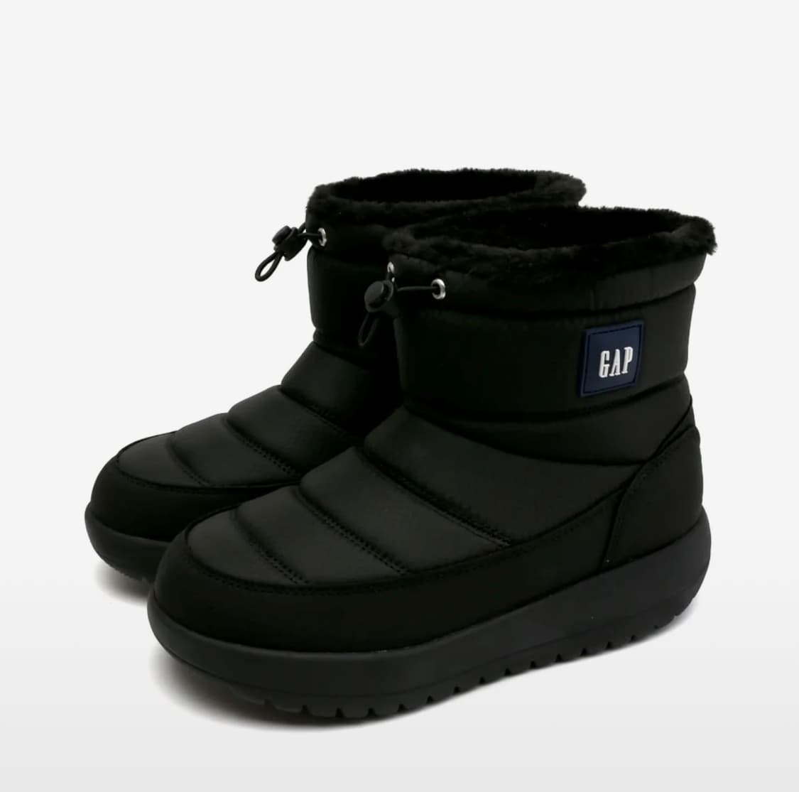 갭(GAP) 블러 패딩 부츠 블랙 상품이미지1