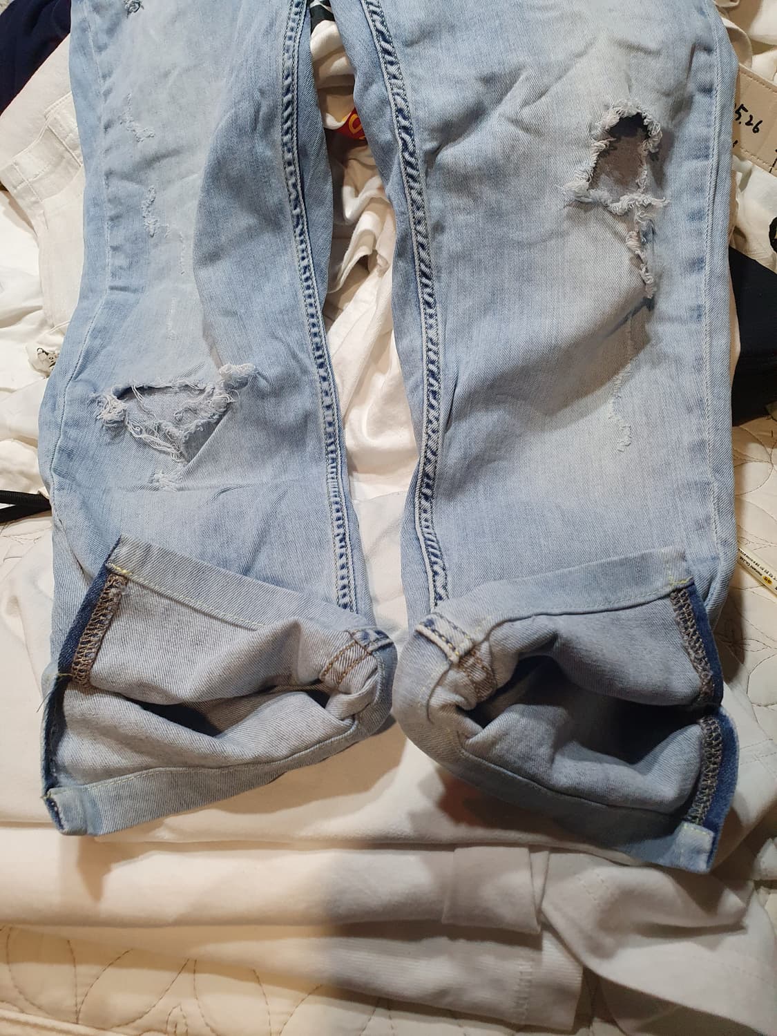 ZARA BASIC 데미지 연청 스판 스키니 28사이즈 2508584 상품이미지8