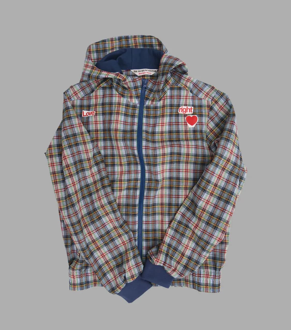 더 뮤지엄비지터 러브 체크 자켓 바람막이 상품이미지1