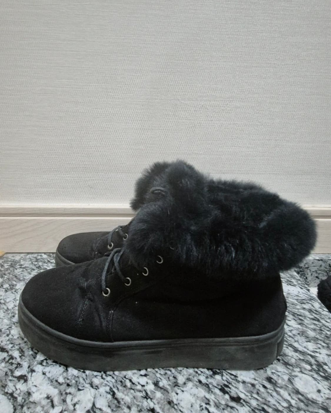 블랙 털 스웨이드 부츠 워커 250 상품이미지1