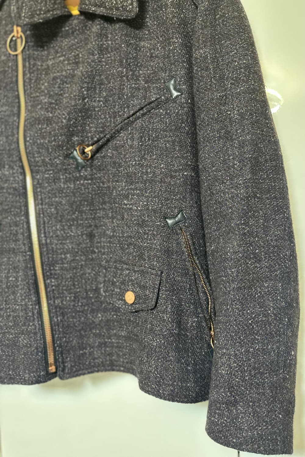 럭키슈에뜨 지퍼 디테일 울 양 자켓 상품이미지3