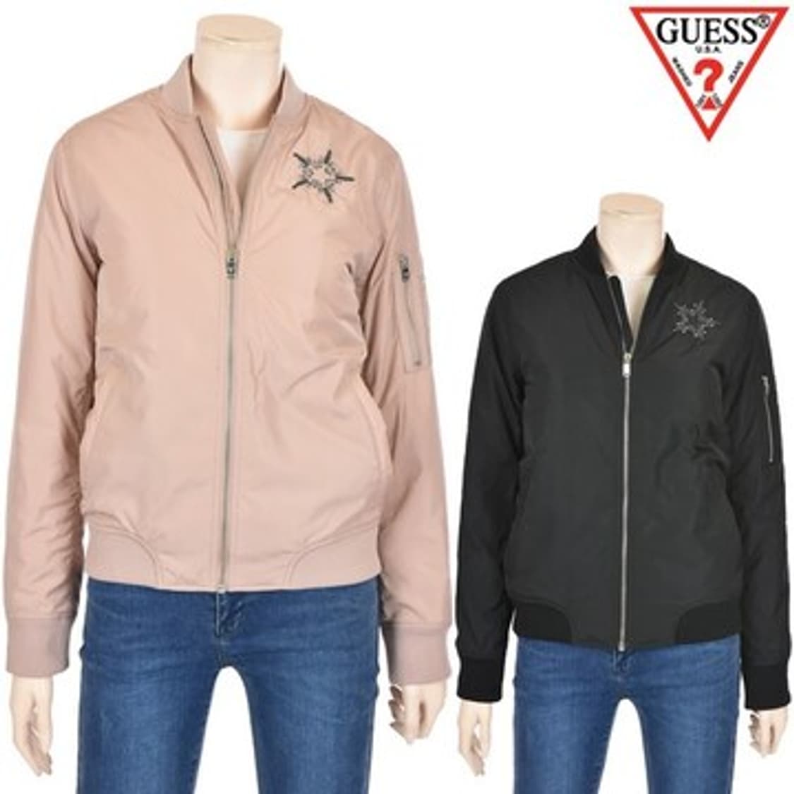 게스 여성 비딩스타 패딩 봄버 / 블루종 / (55) 상품이미지1