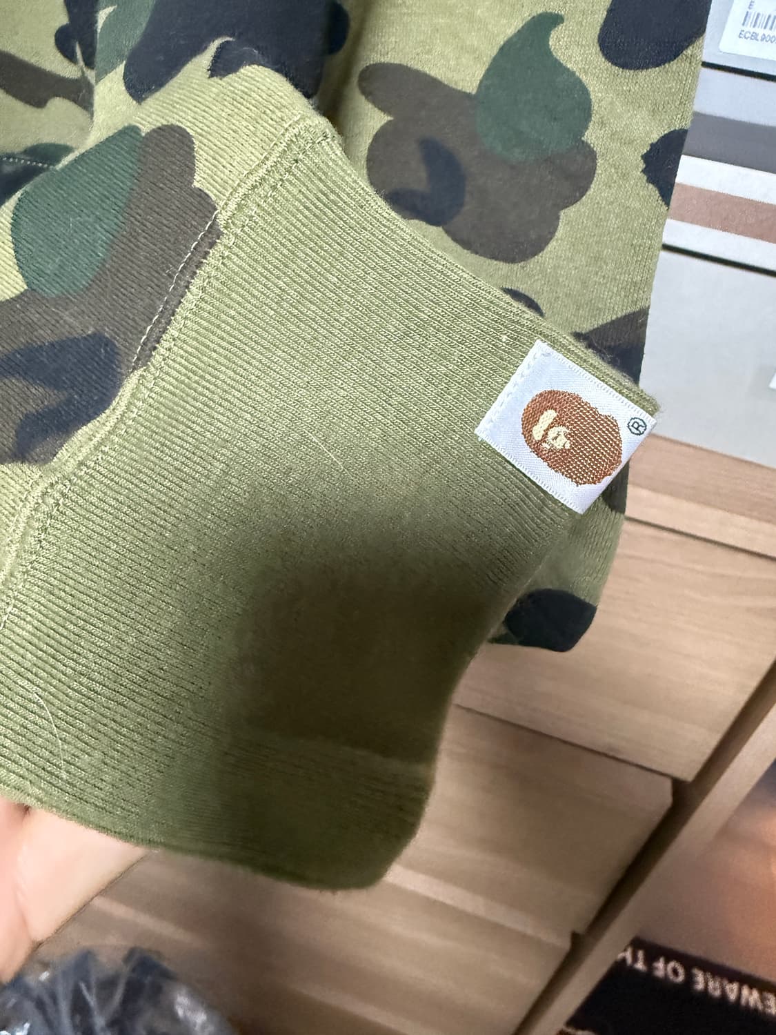 베이프 녹계 후드집업 상품이미지3