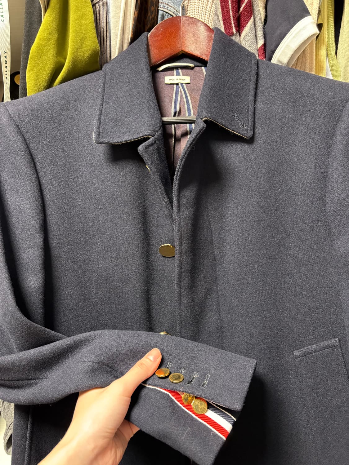 톰브라운 네이비 울 코트 0 사이즈 상품이미지2