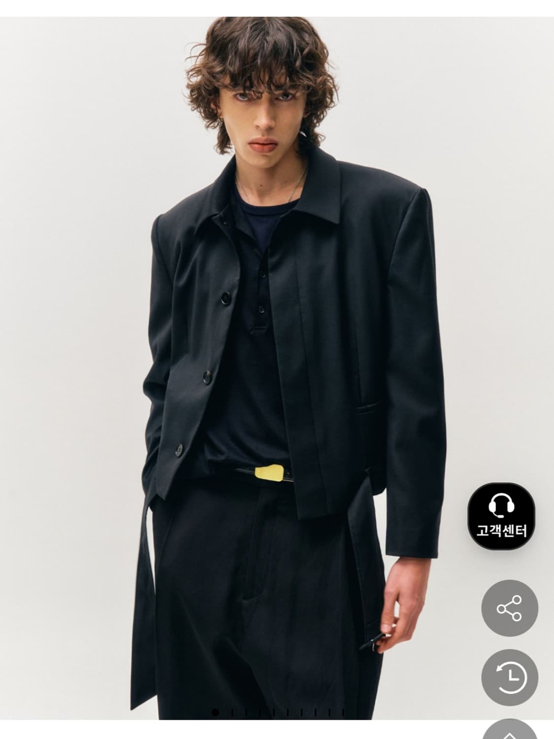 노이어 럭스 울 벨티드 자켓 블랙 50사이즈 상품이미지1