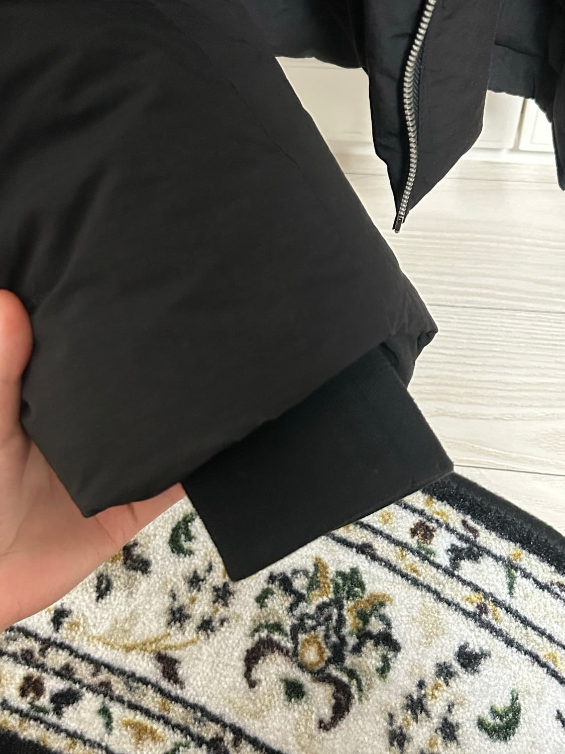 노이어 포 우먼 크롭 레이어드 푸퍼 자켓 (블랙) 36사이즈 상품이미지7