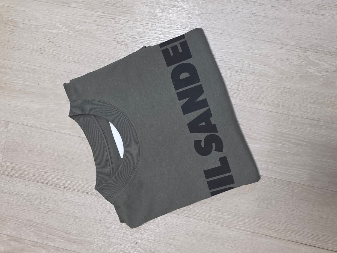 [M] 질샌더 로고 티셔츠 올리브 상품이미지1