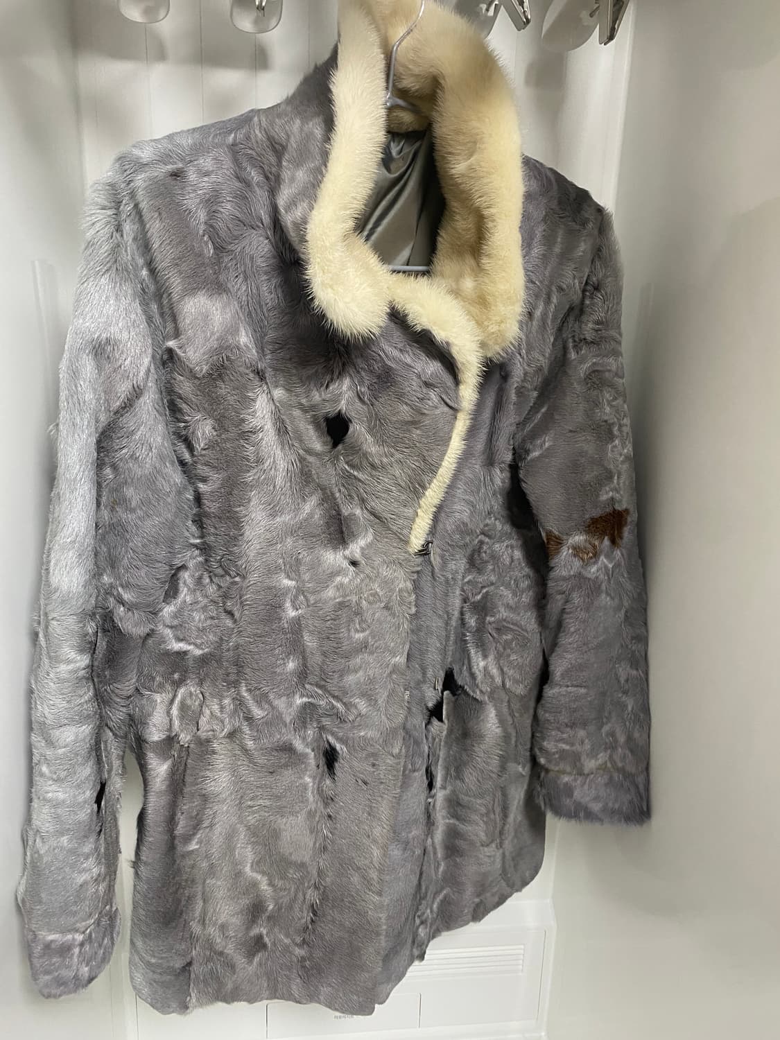 그레이 점박이 리얼 램퍼 밍크 자켓 상품이미지6