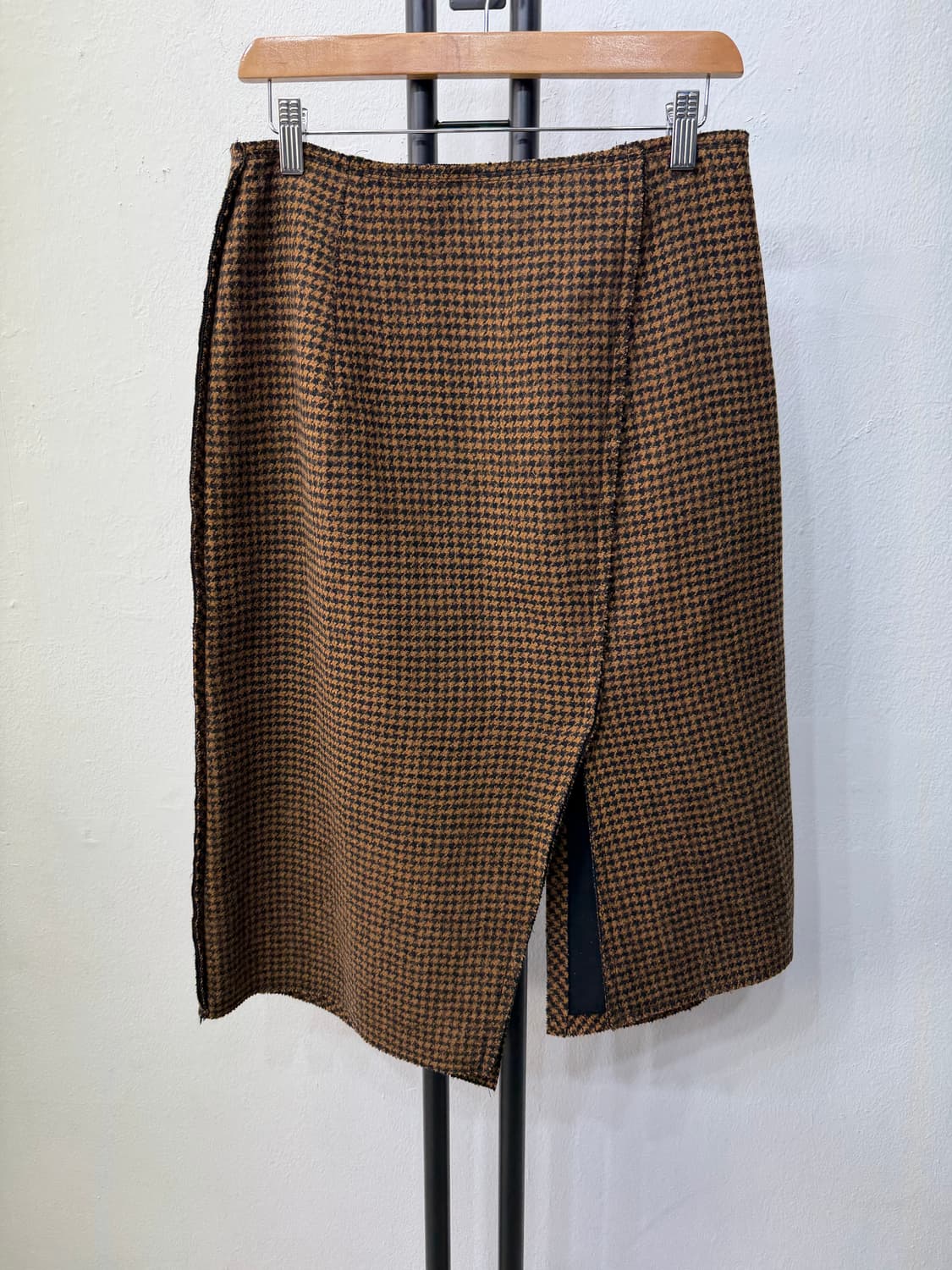 정품) 랑방 한섬 체크 롱 스커트 치마 67 상품이미지4