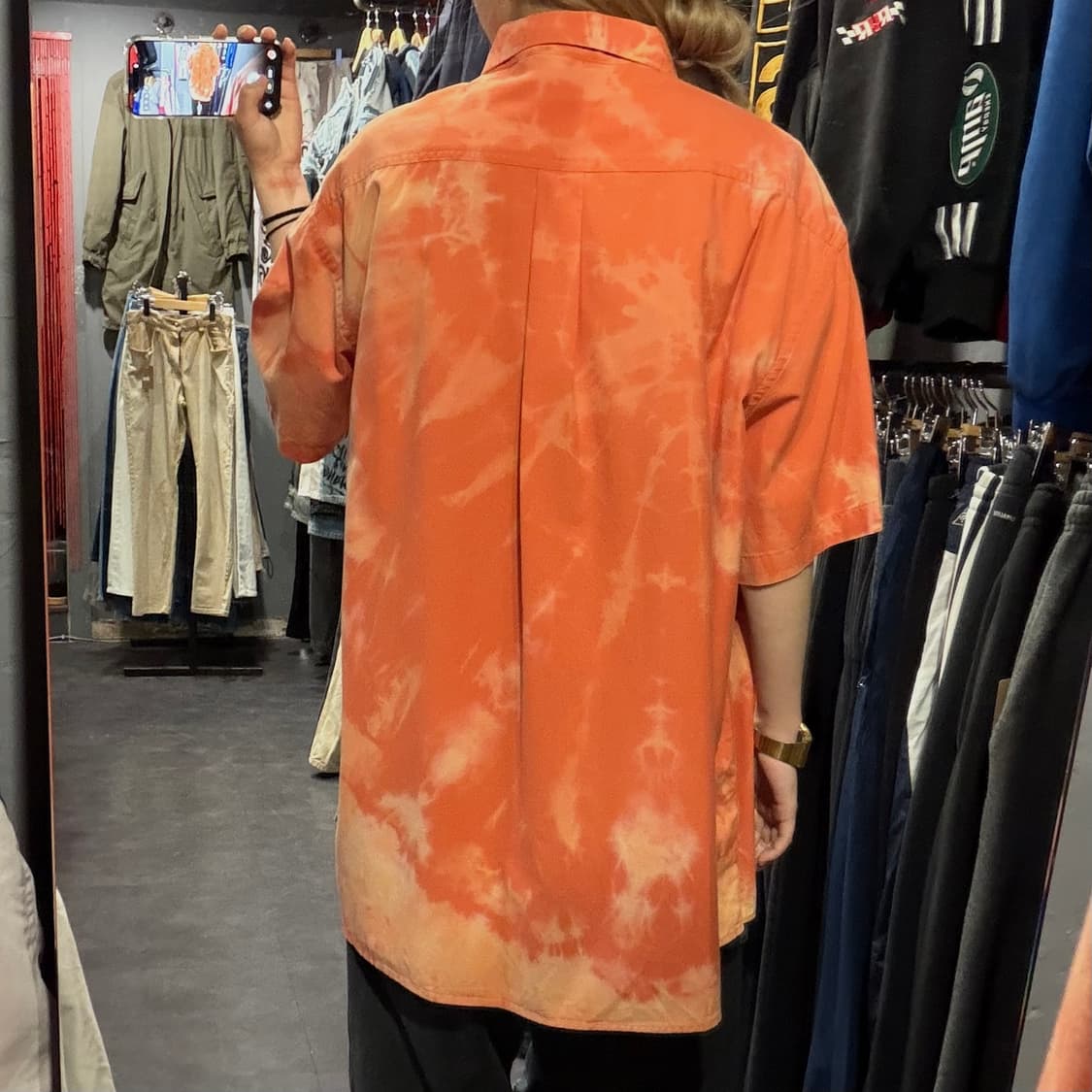 [IM]Carhartt 칼하트 타이다이 반팔 셔츠 오렌지 상품이미지4