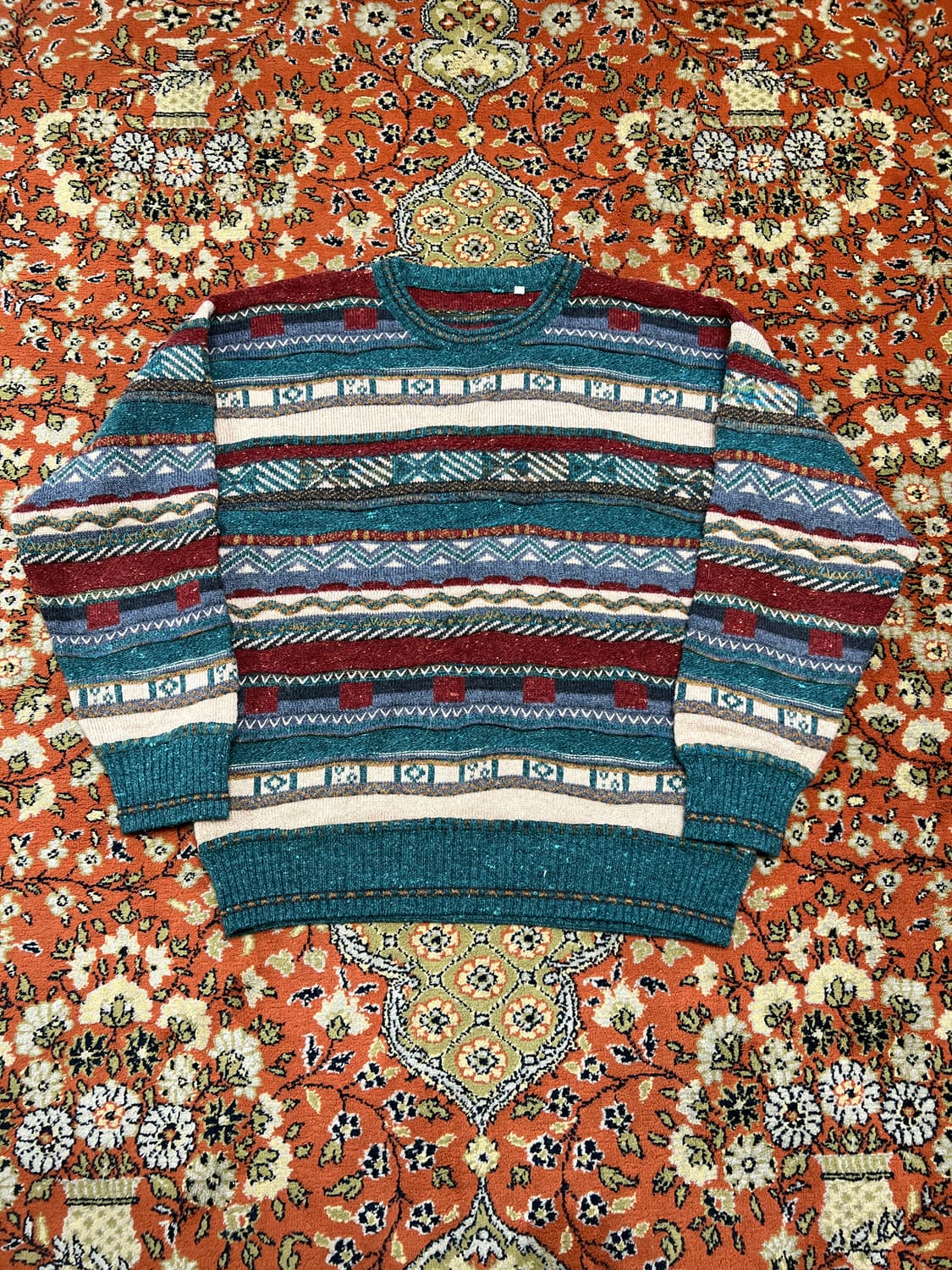 [M] 이태리 패턴 알파카 울 니트 상품이미지1