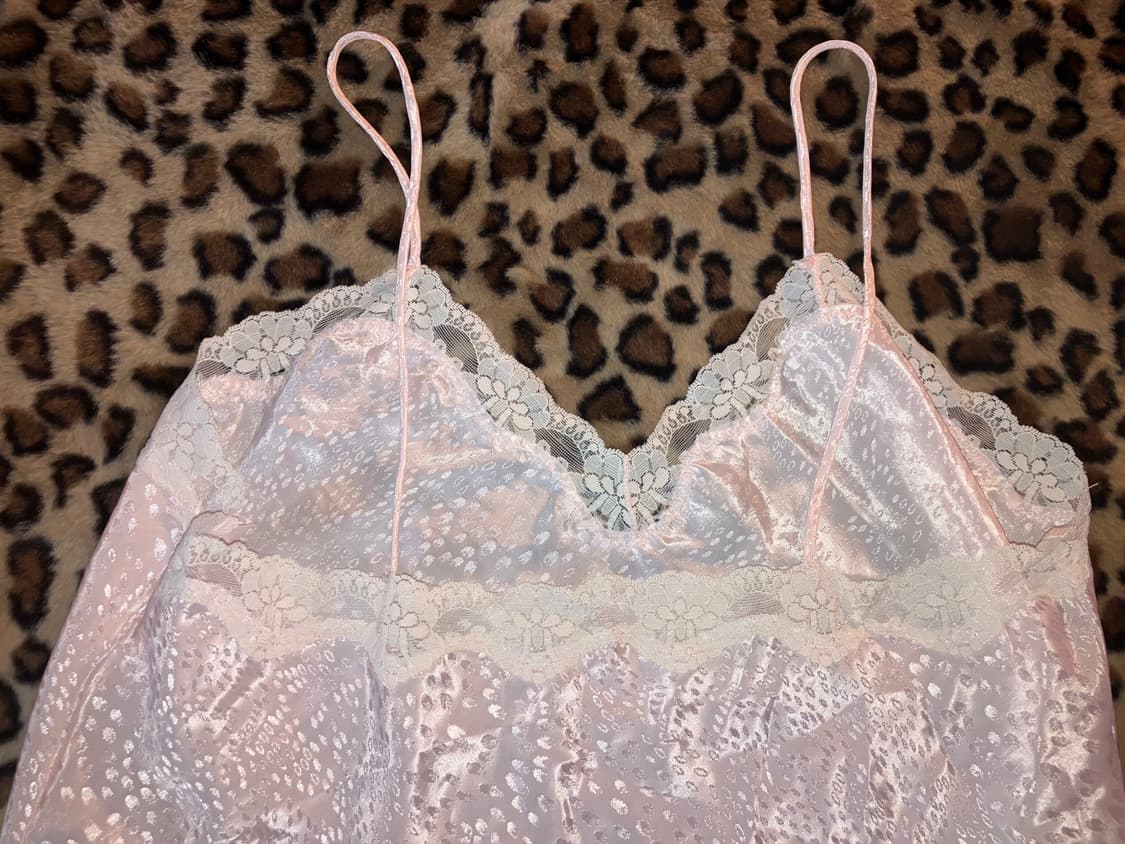 jpn 핑크 밤비 패턴 슬립 드레스 상품이미지4