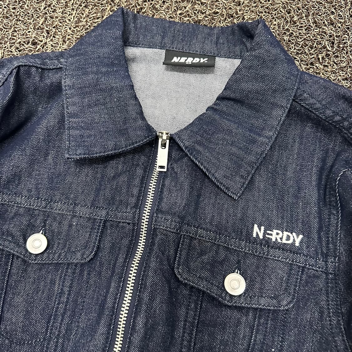 NERDY 널디 여성 크롭 데님 청자켓 XS 상품이미지3