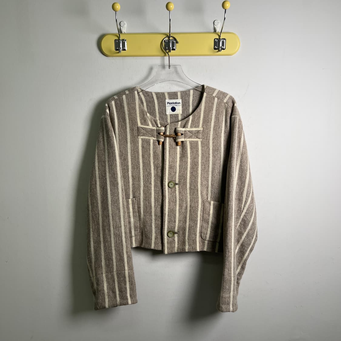 이세이미야케 플랜테이션 스트라이프 토글 버튼 자켓 M 상품이미지1