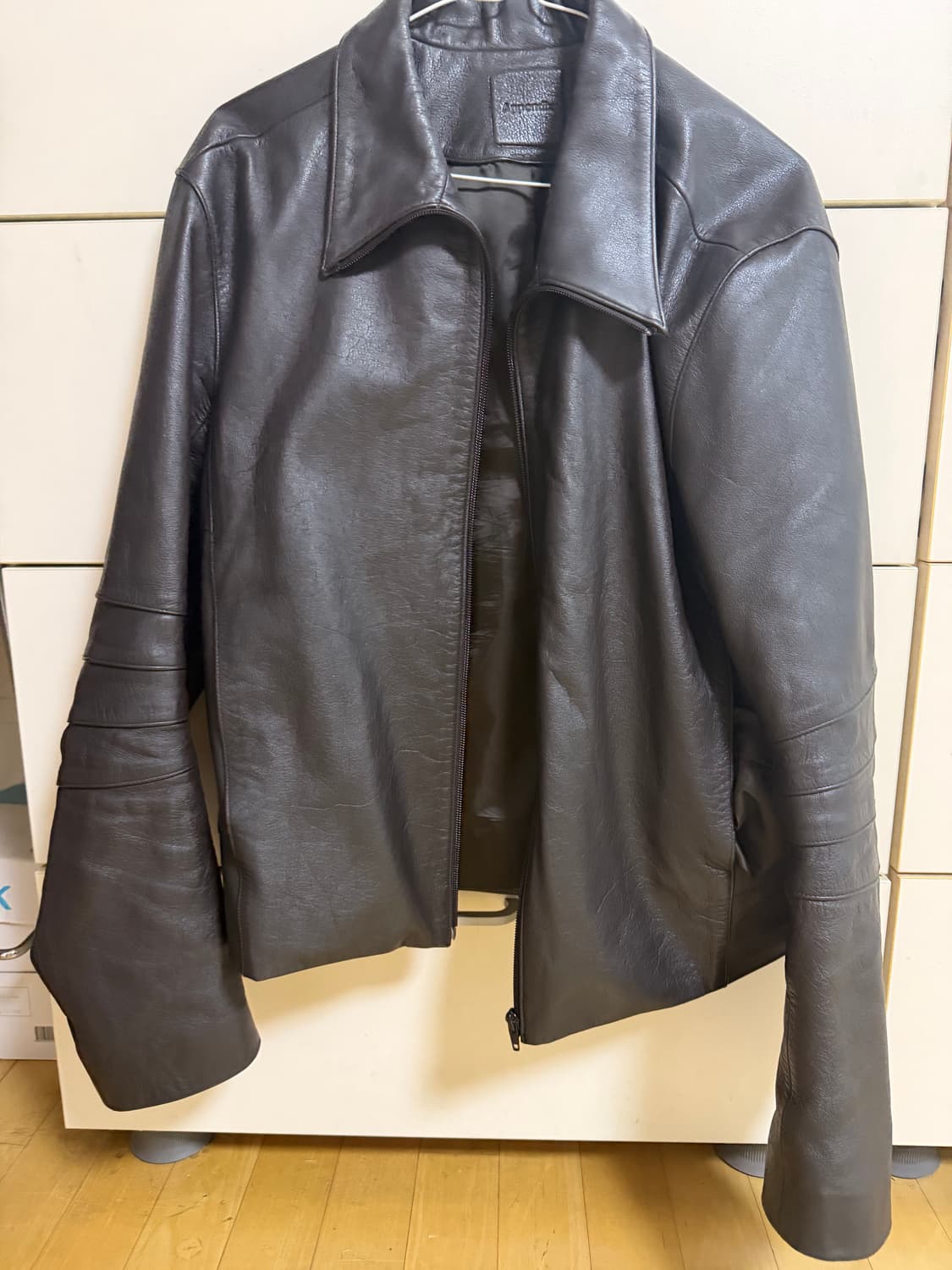 Mudule leather jacket brown 상품이미지2