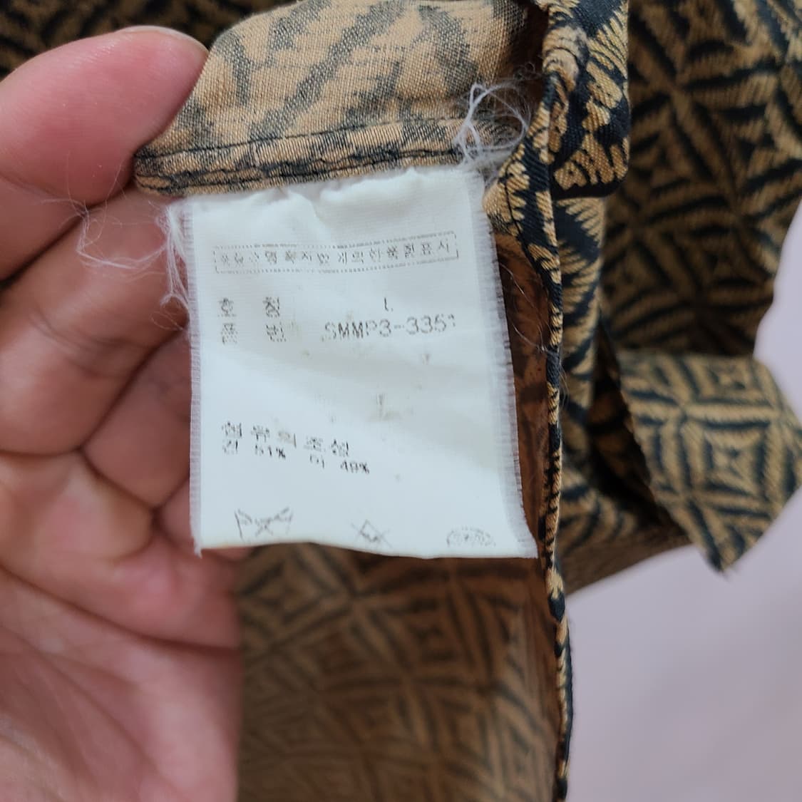 폴로 랄프로렌 실크 린넨 패턴 반팔 셔츠 남방 L 상품이미지6