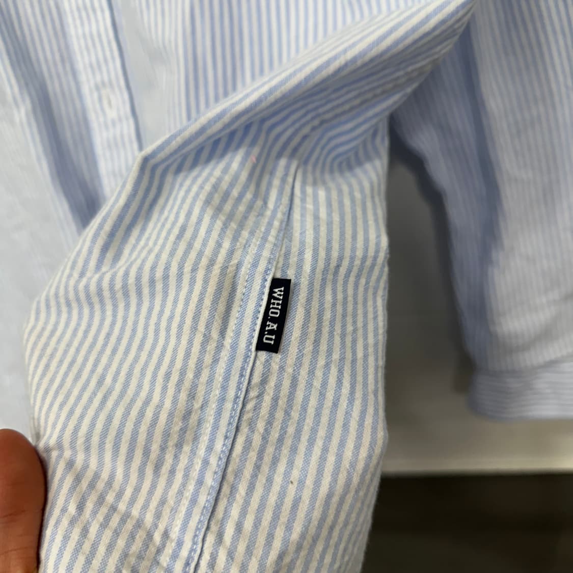 후아유 골든베어 스트라이프 셔츠 상품이미지4