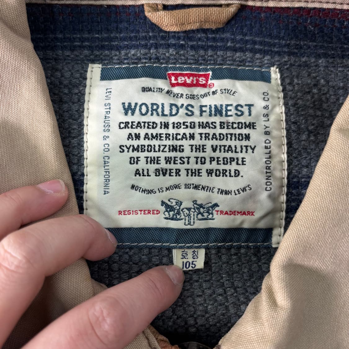 105 리바이스 90s 컨버스 다크 디트로이트 워크자켓 상품이미지4