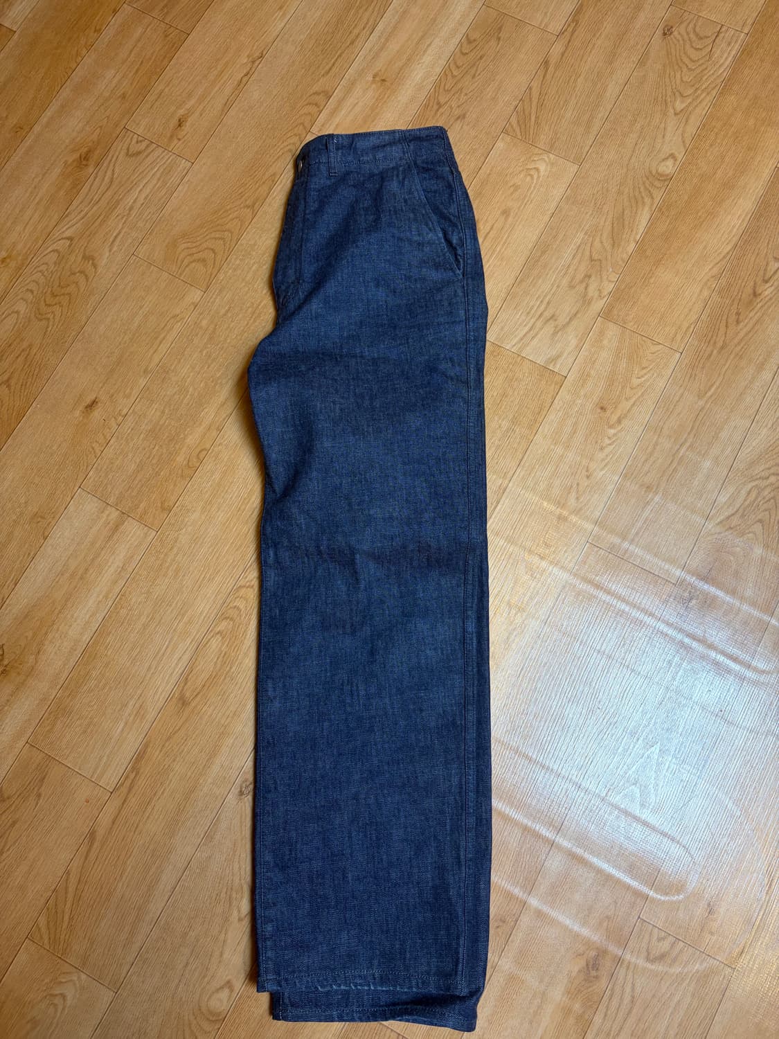 포터리 원워시드 와이드 데님 블루 2사이즈 상품이미지3