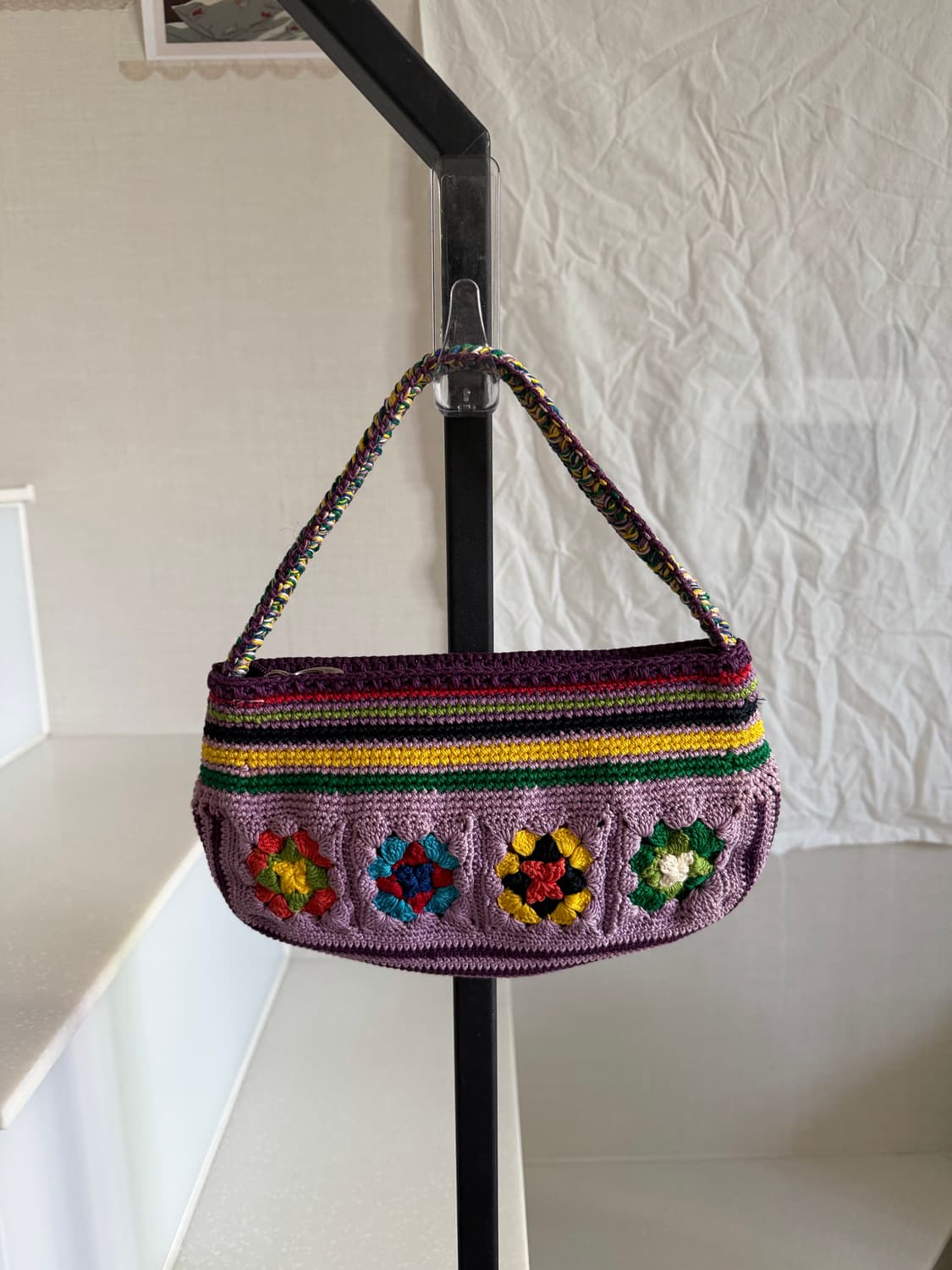 Hand made 뜨개 미니 토트백 상품이미지3