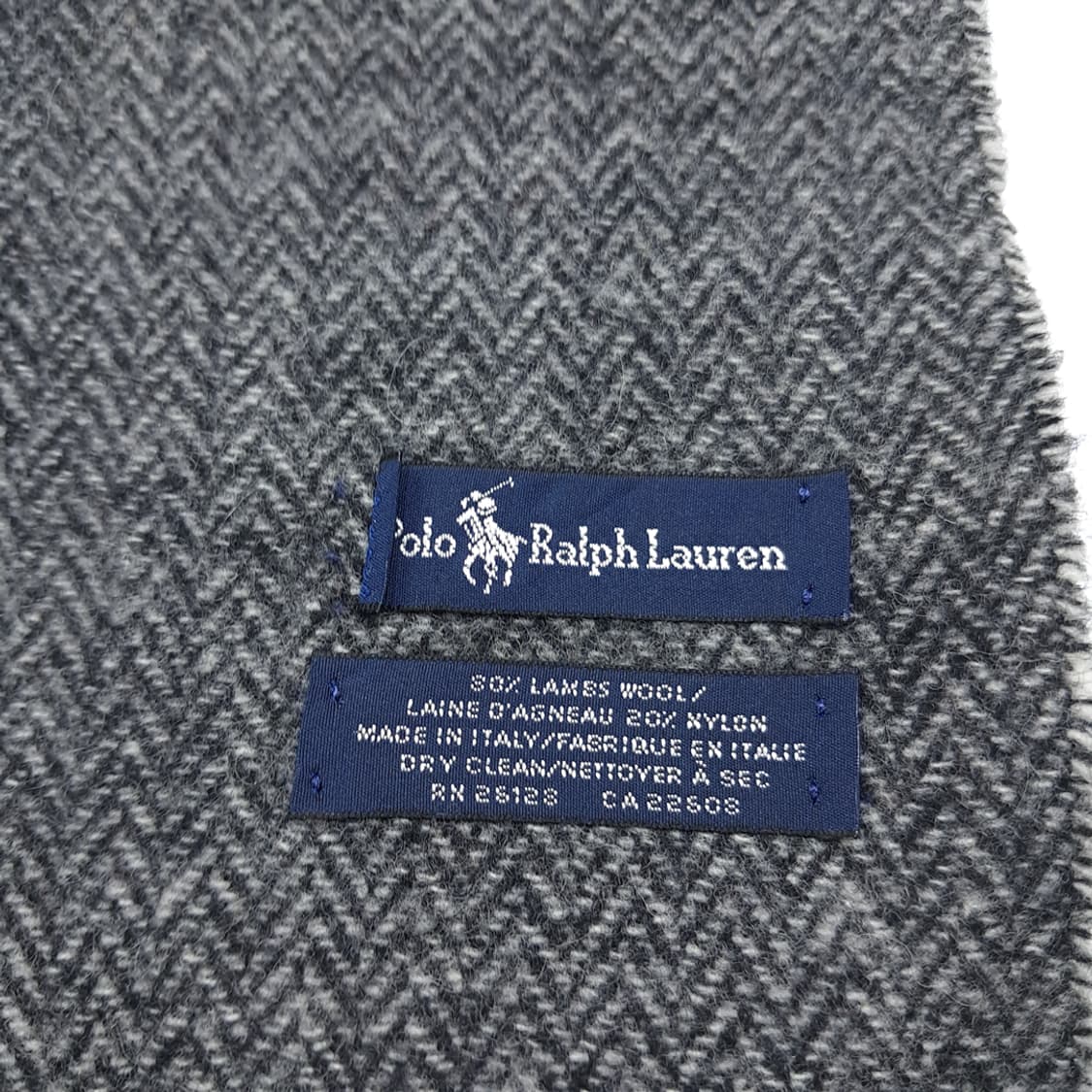 MX459 폴로 블랙 윈도우페인 헤링본 머플러 목도리 상품이미지4