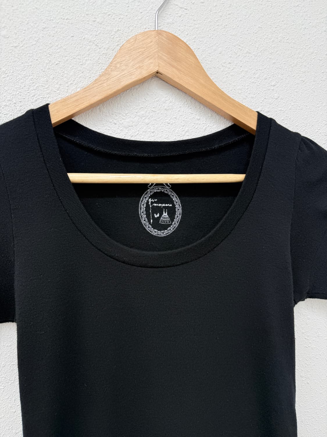 빈티지 블랙 볼륨 반팔 니트 상품이미지3