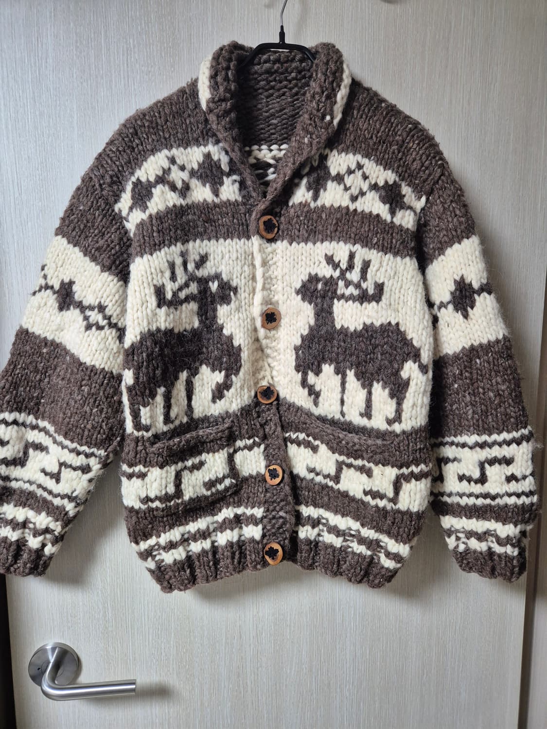 캐나다 핸드메이드 코위찬 니트 가디건 M 노르딕가디건 상품이미지1