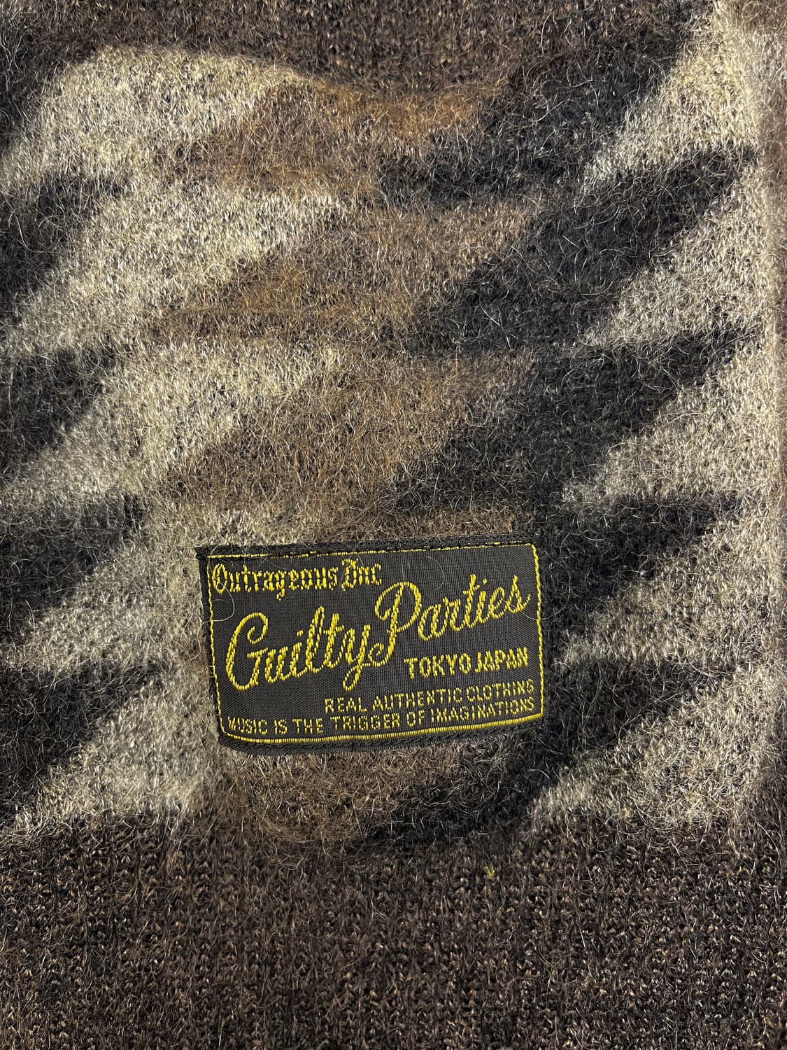 와코마리아 12aw 다이아몬드 모헤어 가디건 상품이미지5