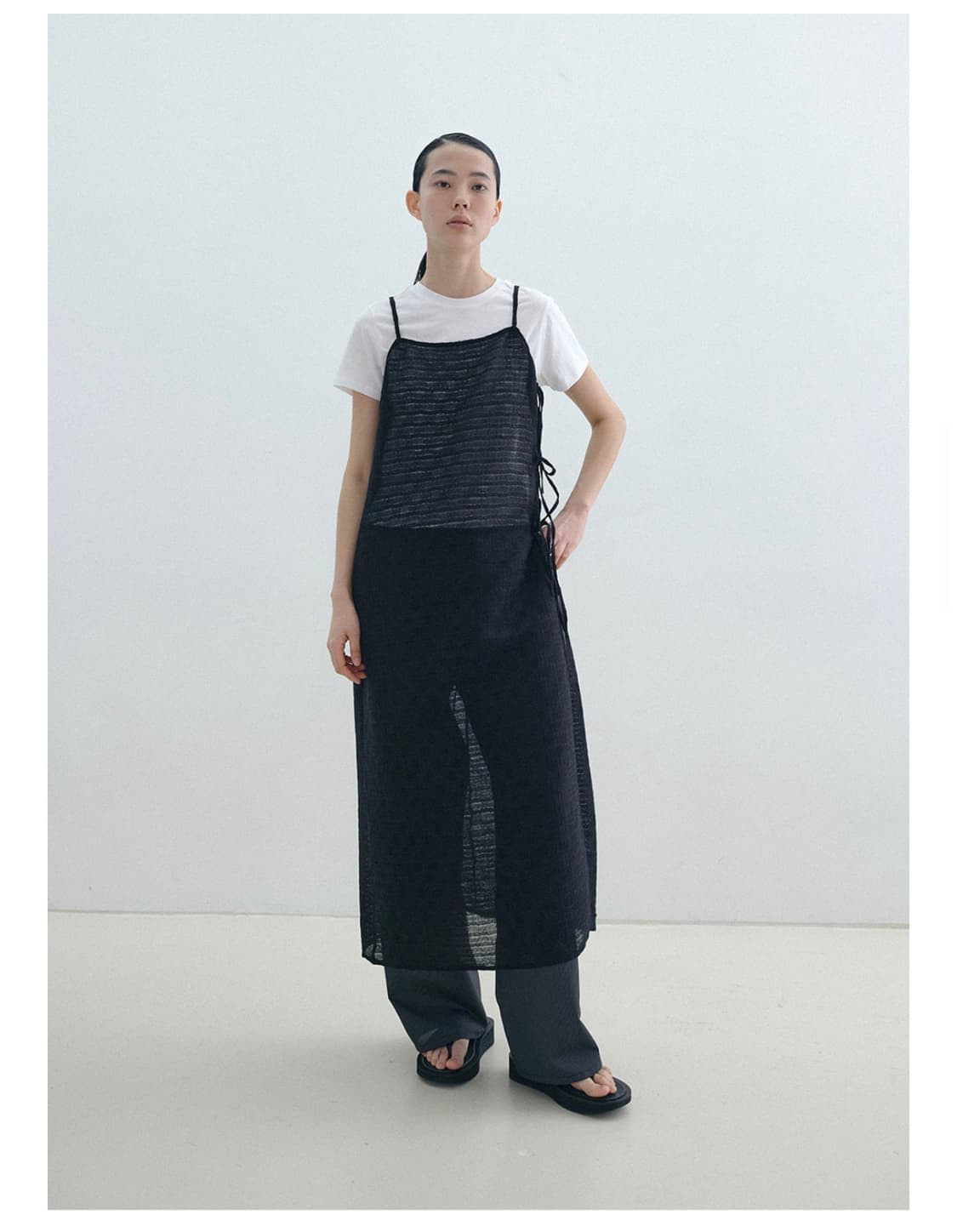 지비에이치어패럴 > LACE LAYERED DRESS BLACK 상품이미지1
