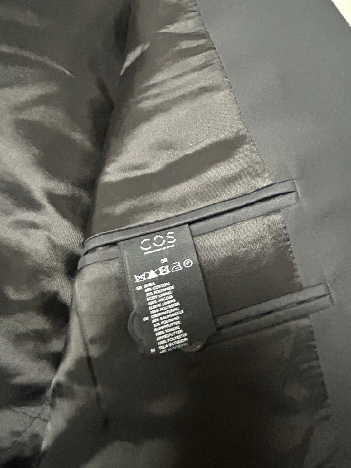 COS 남성 블랙 수트 셋업 (50/48) 상품이미지6