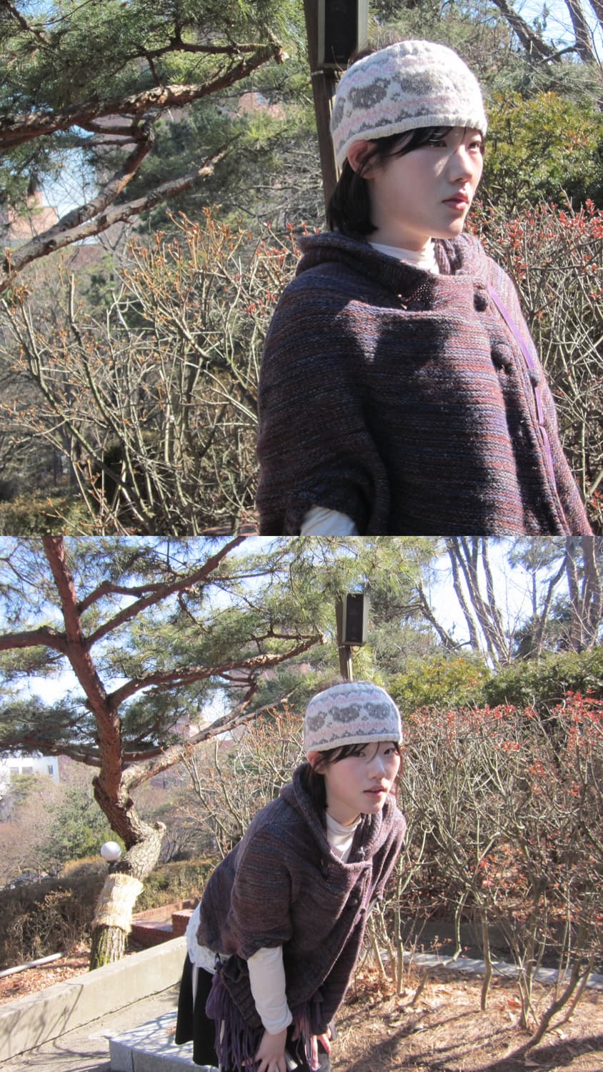 히피 제주 니트 판쵸(착샷O) 상품이미지7