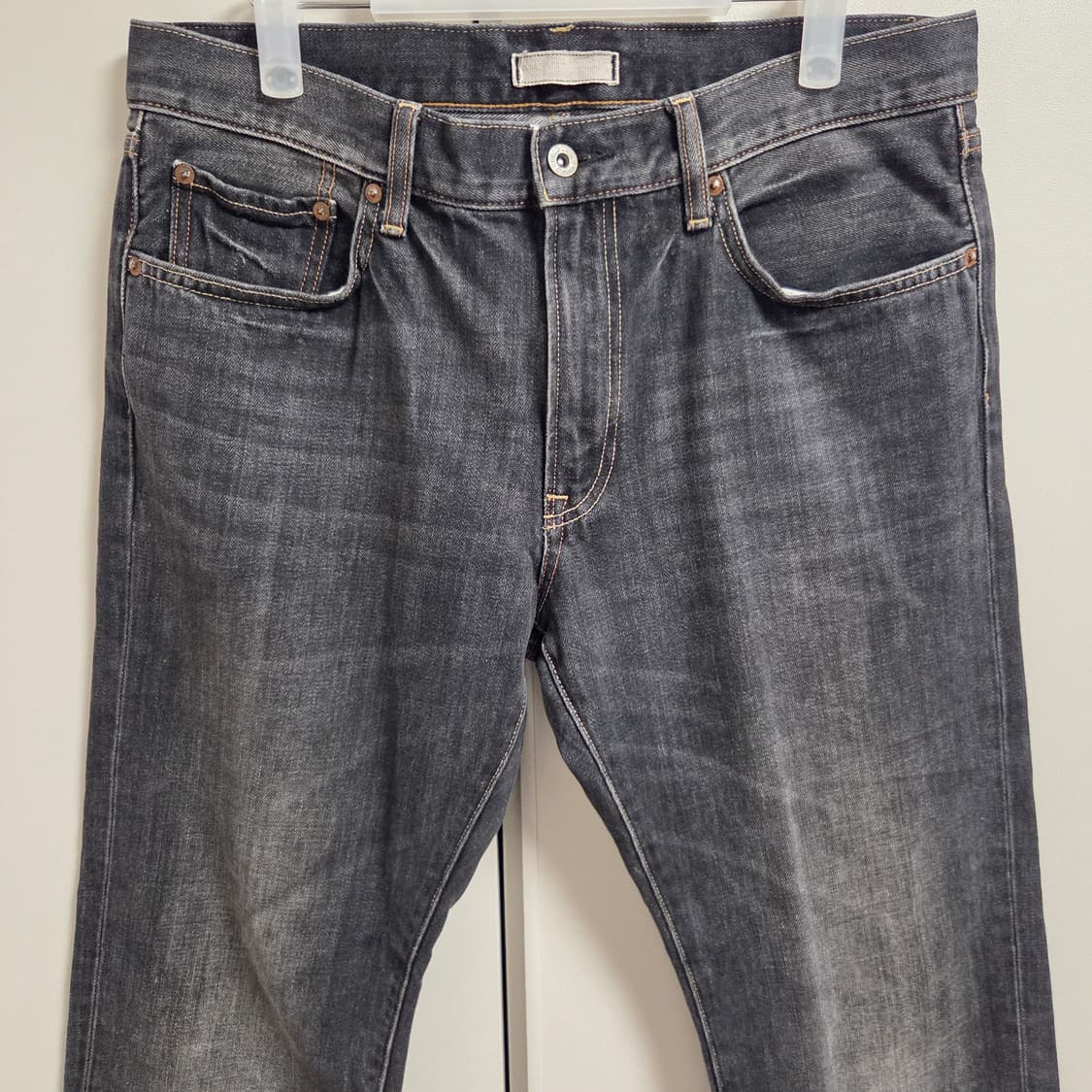 유니클로 흑청 데님 청바지 34-35 상품이미지2