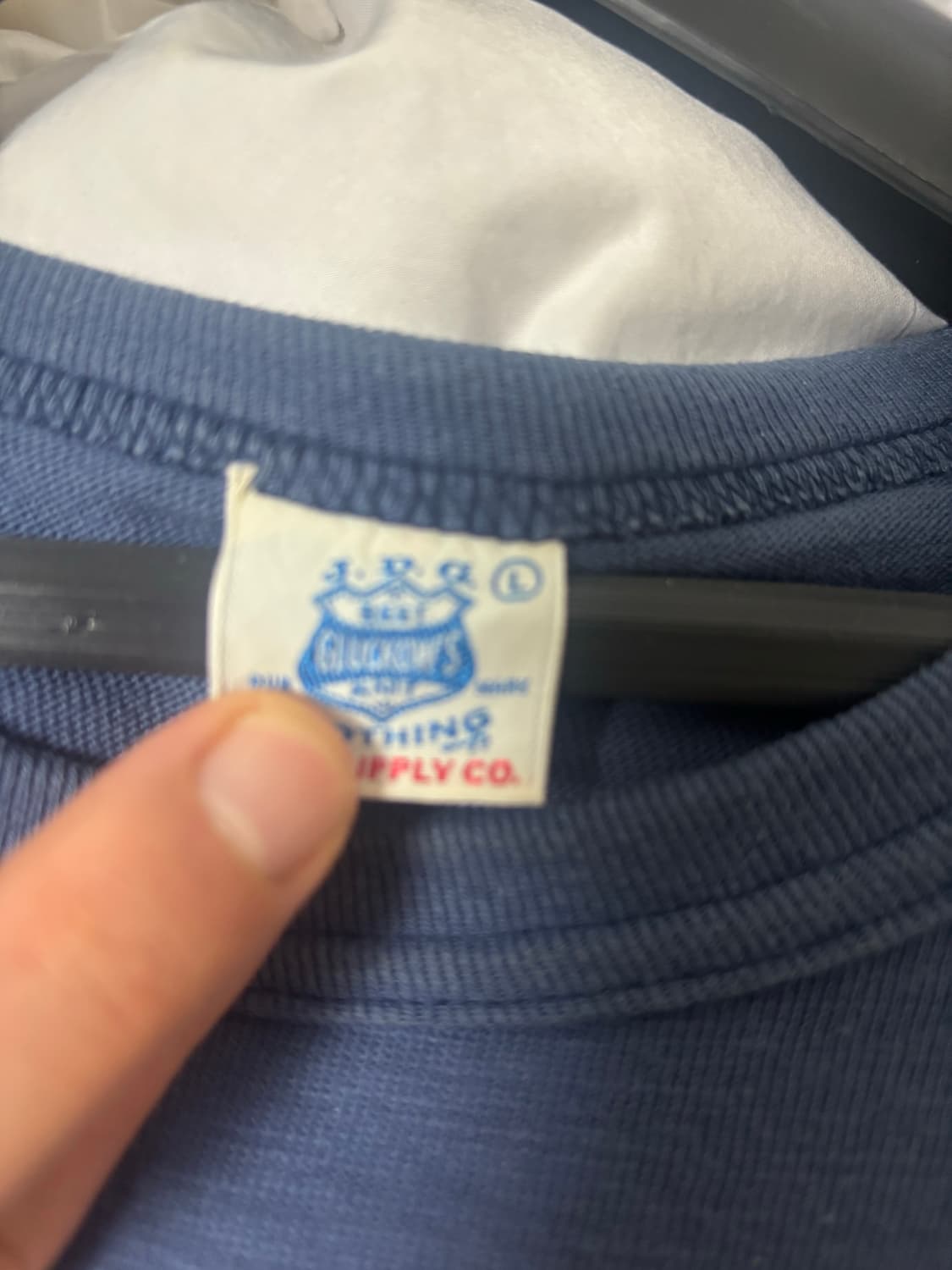 웨어하우스 X 존글럭코 티셔츠 L 사이즈 판매합니다. 상품이미지3