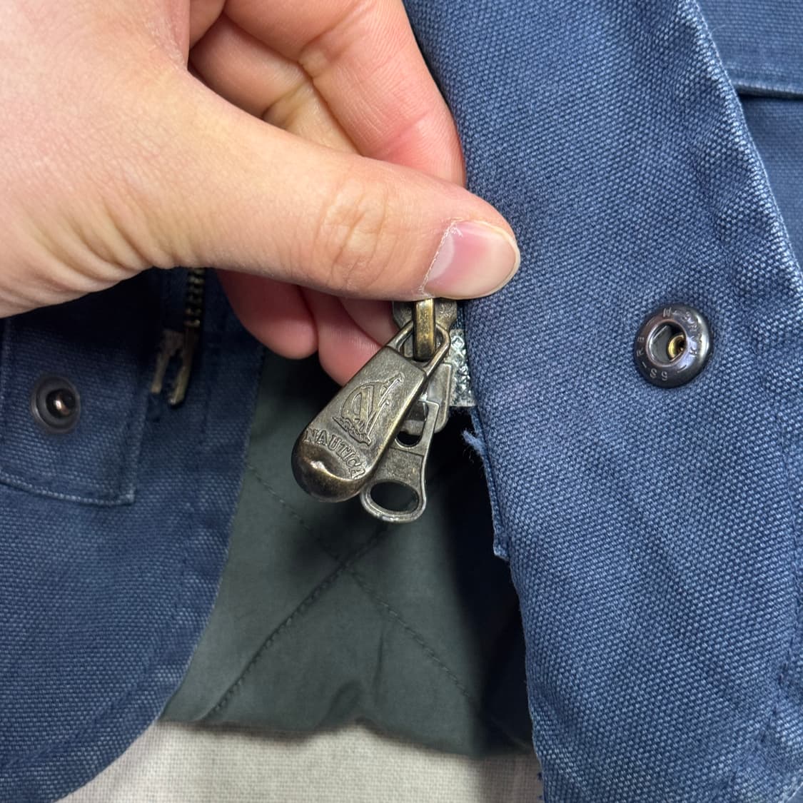 노티카 재팬 빈티지 누빔 레더카라 헌팅자켓 S(105) 상품이미지6