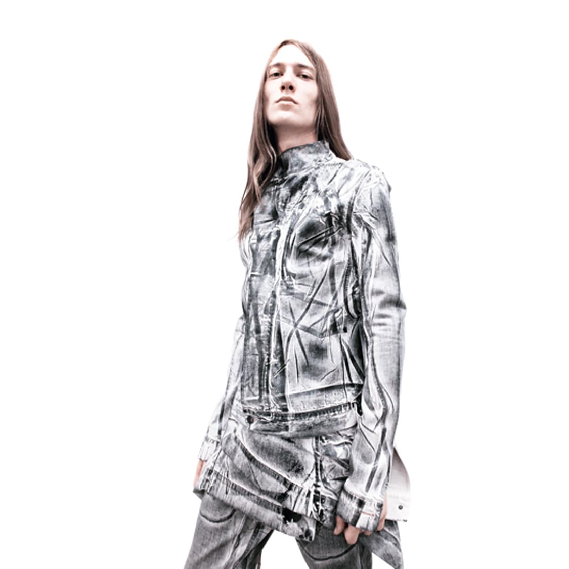 릭오웬스 - 10SS RELEASE DRKSDW 그레이벌 왁스 코팅진 - 상품이미지6