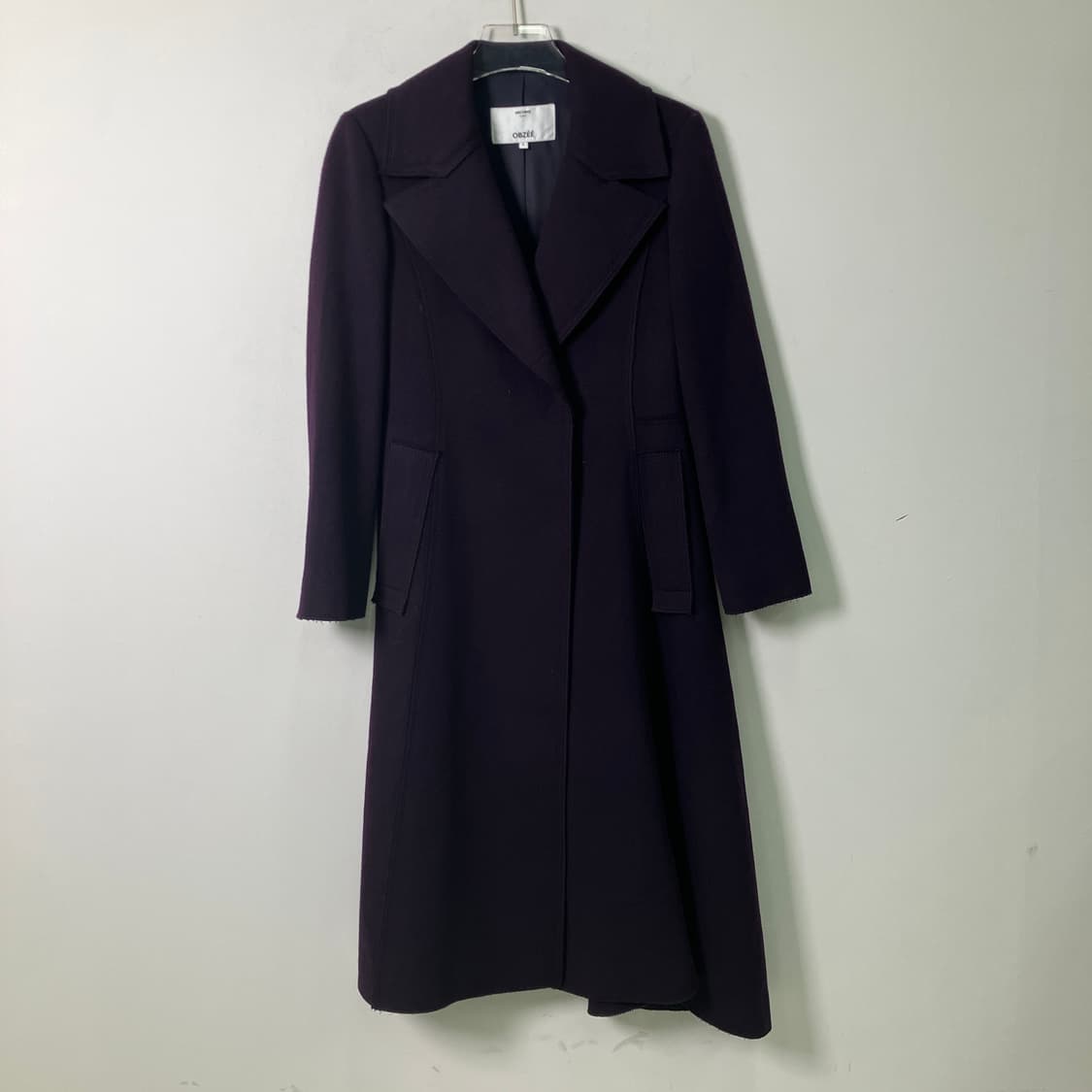 OBZEE 오브제 퍼플 울 롱코트 상품이미지1