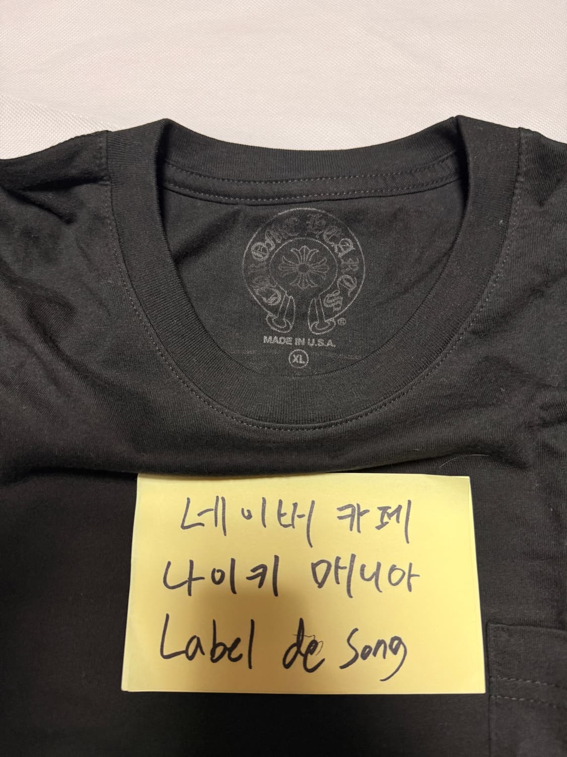 크롬하츠 스크롤라벨 로고 반팔 티셔츠 블랙 상품이미지3