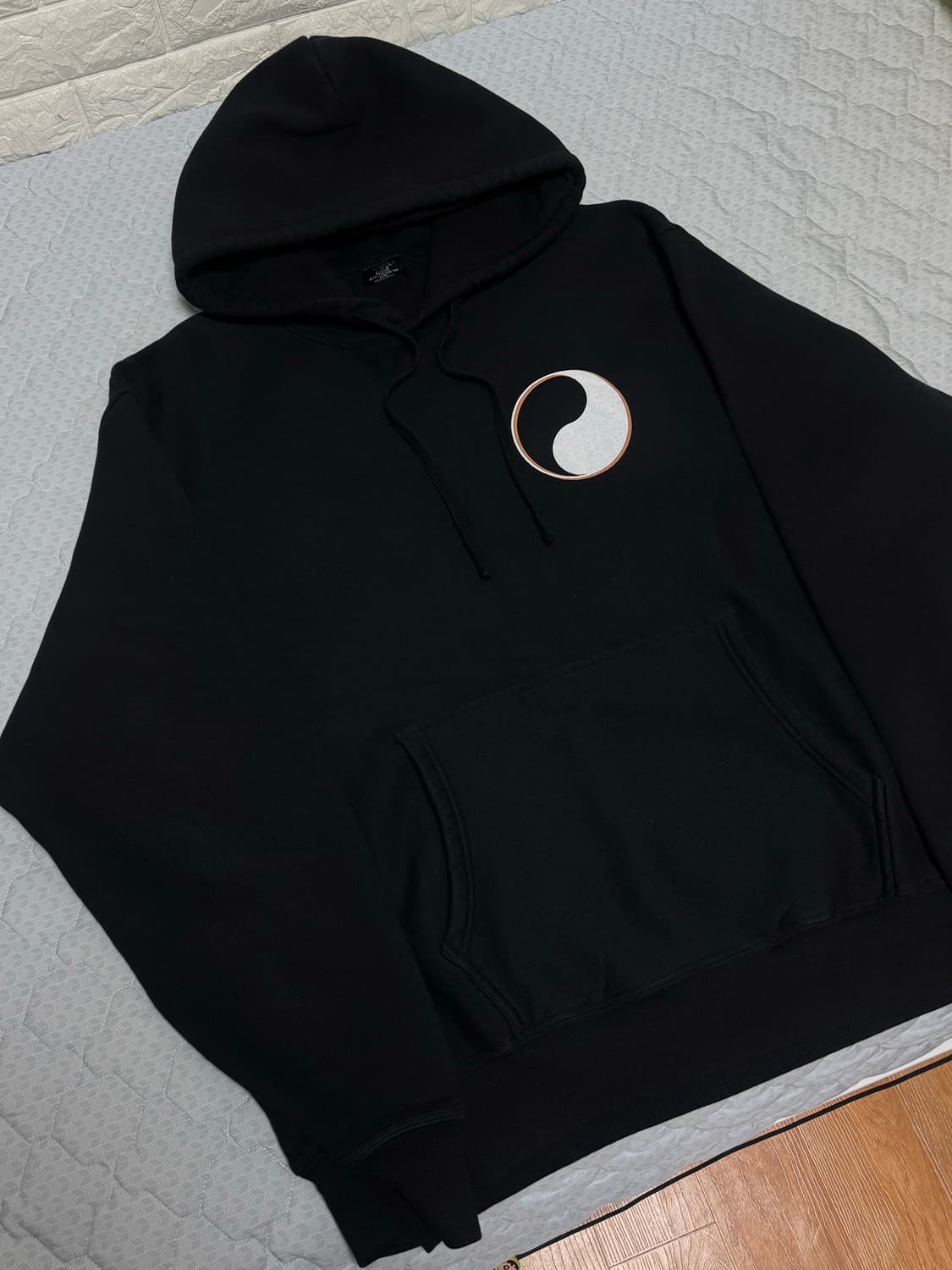 L) 스투시 x 아워레가시 피그먼트 음양 후드 블랙 상품이미지2