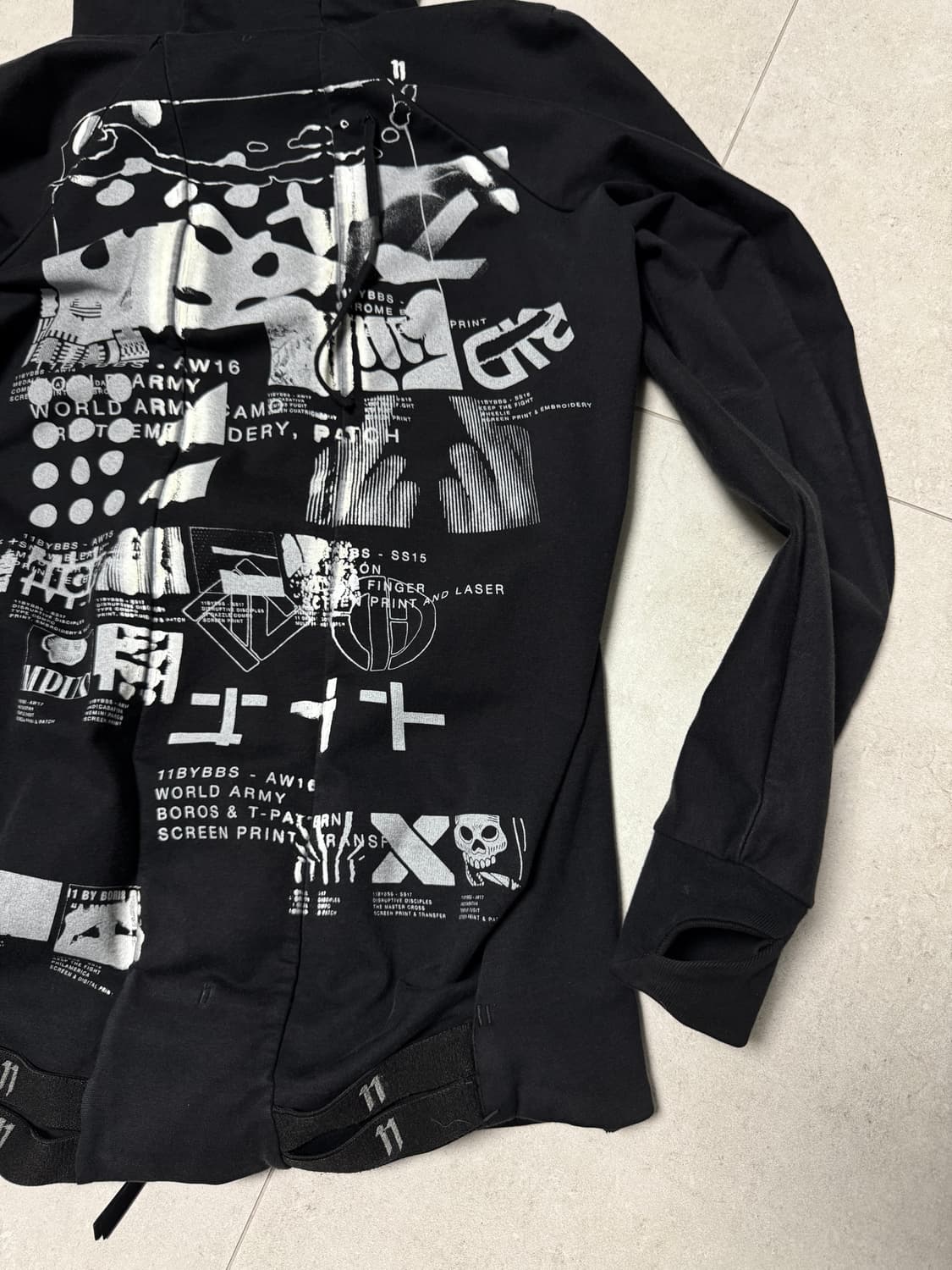 11byBBS / Fuck u 후드 집업 / M 상품이미지4