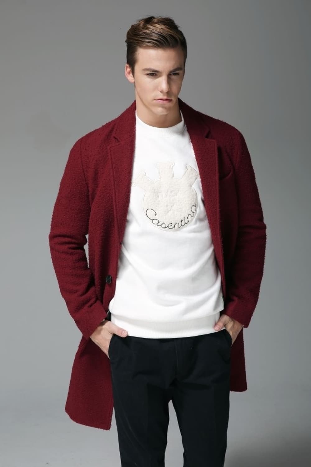 플라스크 카센티노 코트 버건디 48 상품이미지3