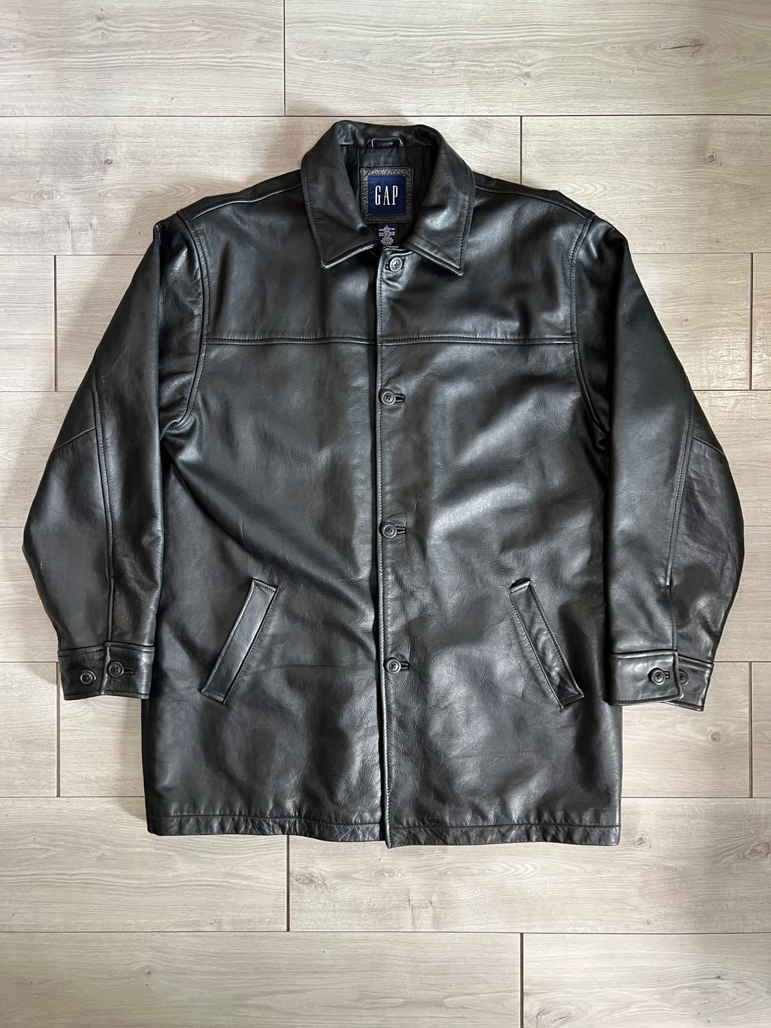 90s 올드갭 레더 카코트 L 상품이미지1