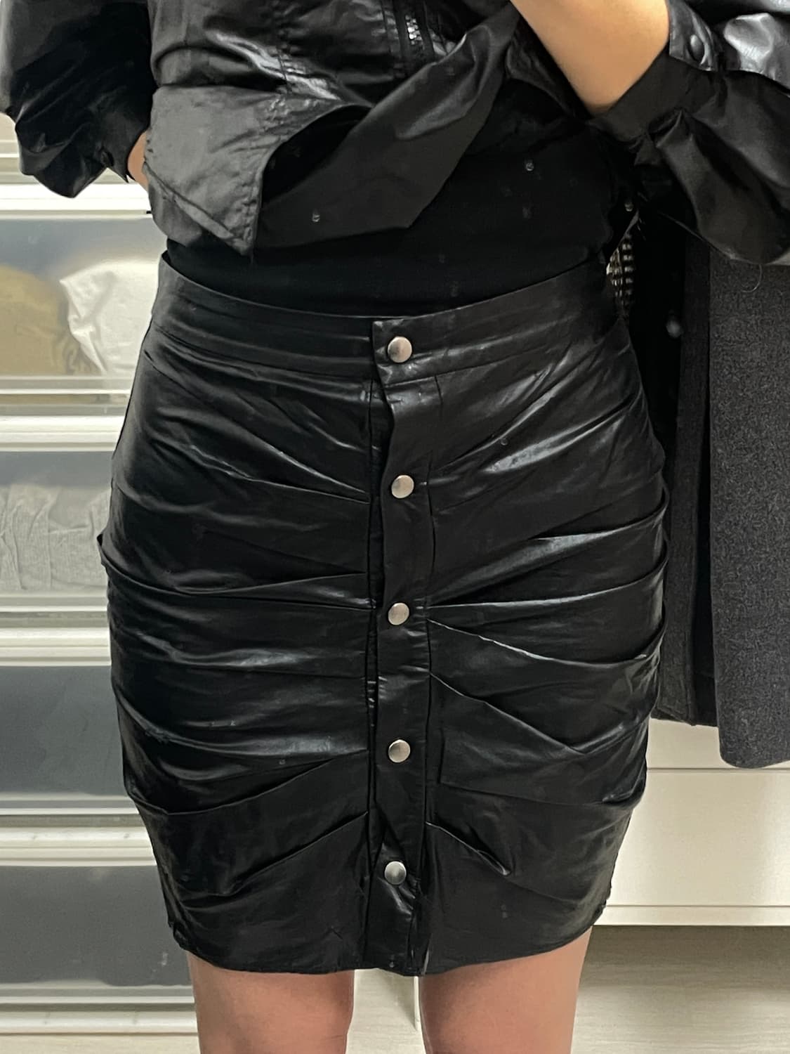 이자멜마랑 레더 스커트 상품이미지2