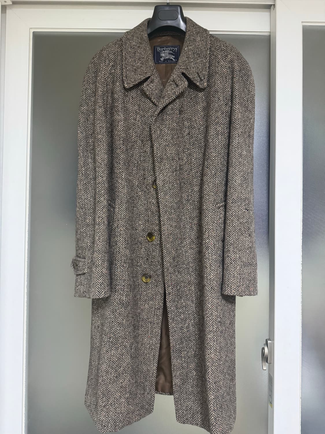 80s 버버리 아이리쉬 트위드 발마칸코트(100-105사이즈) 상품이미지1