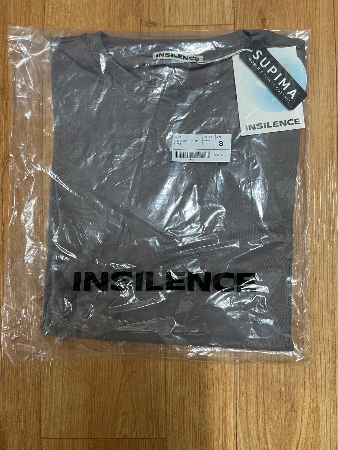 (S) 인사일런스 수피마 코튼 프리미엄 티셔츠 GREY 상품이미지1