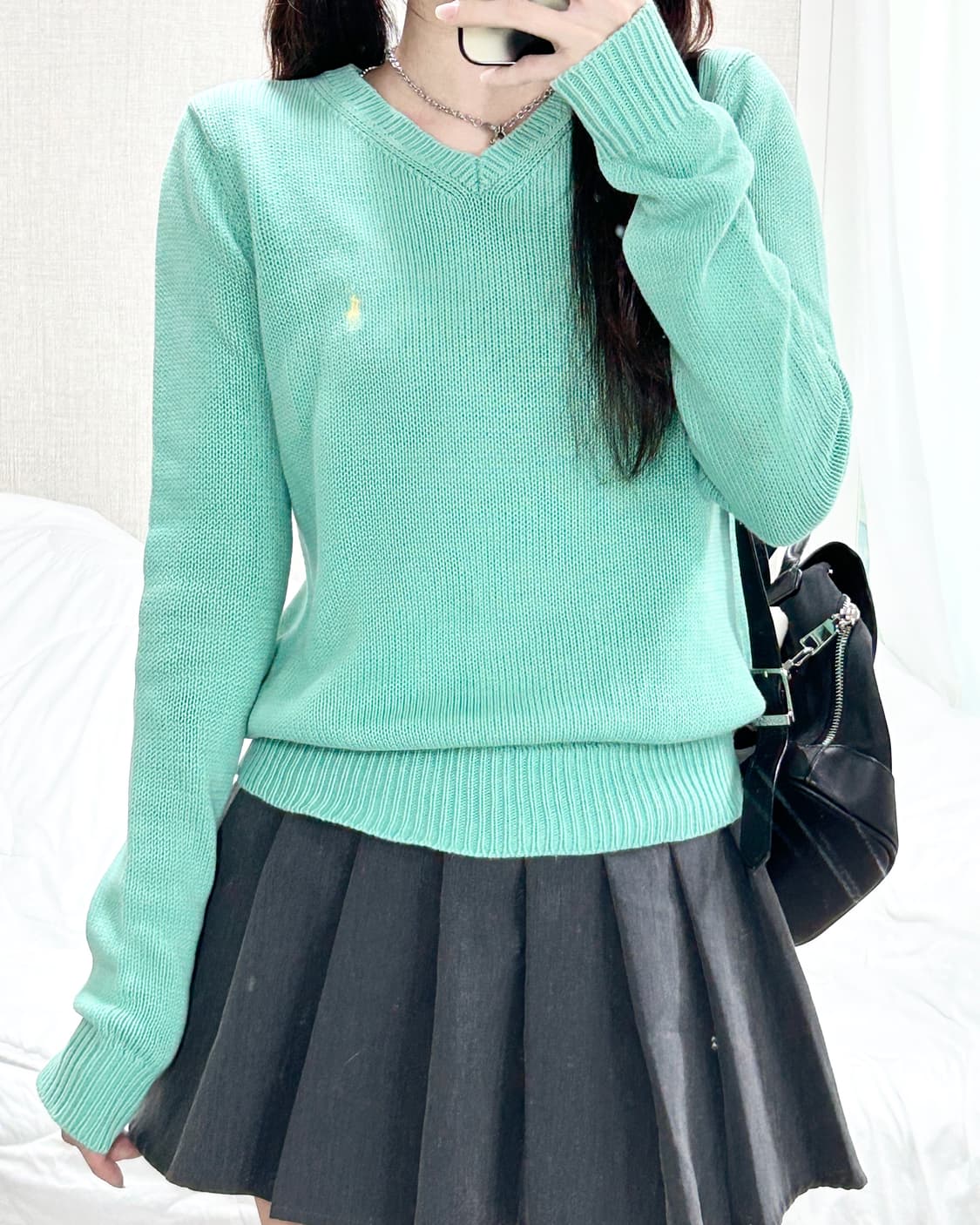 폴로 레몬포니 피스타치오 브이넥 니트 상품이미지3