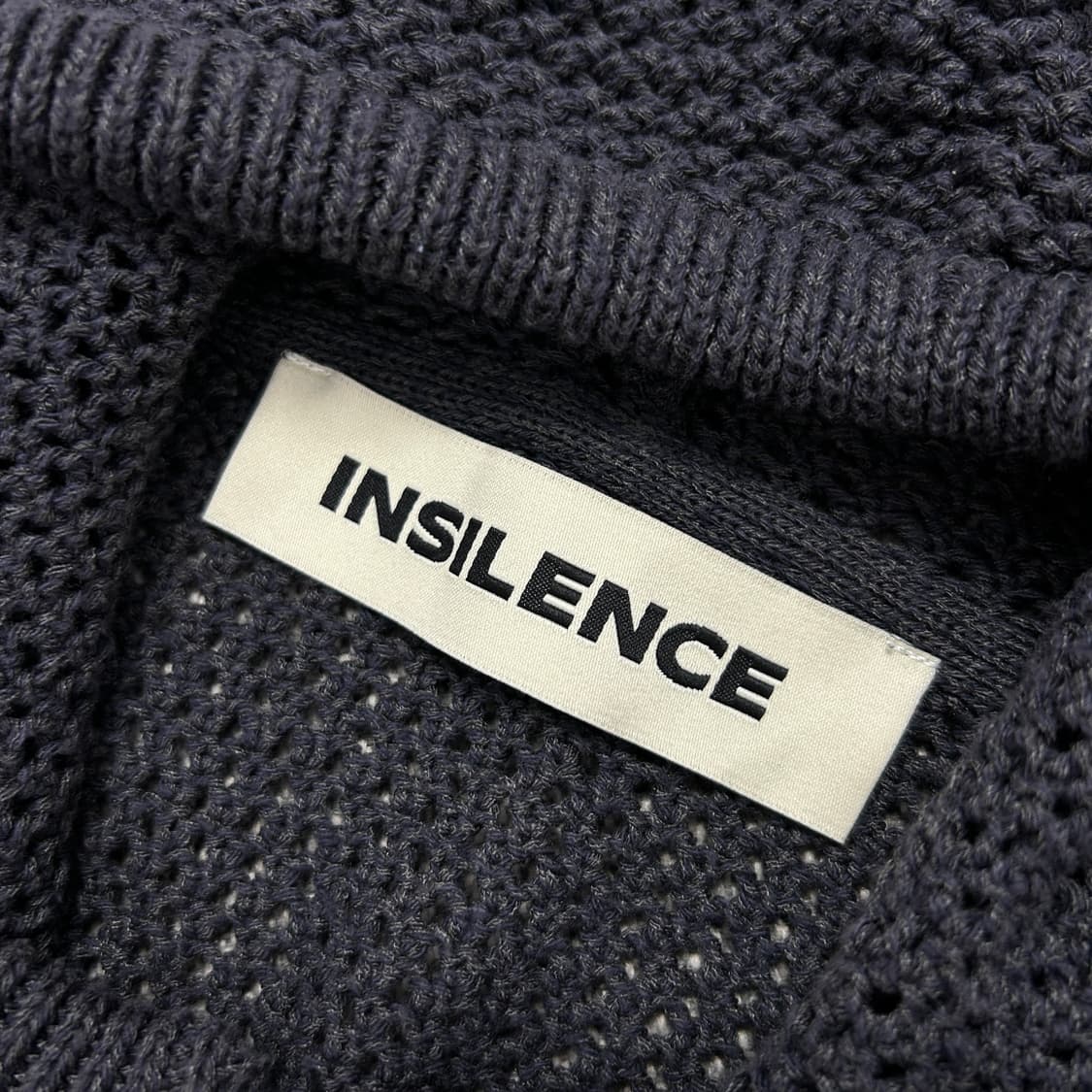 인사일런스 우먼스 메탈로고 메쉬 니트 후드집업(F) 상품이미지2