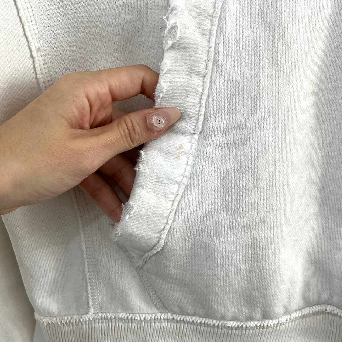 아베크롬비 타이거 자수로고 화이트 후드집업 상품이미지6